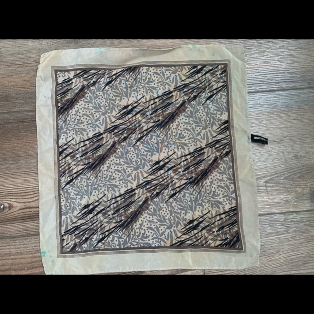 Silk Abstract Patterned Scarf - image 1